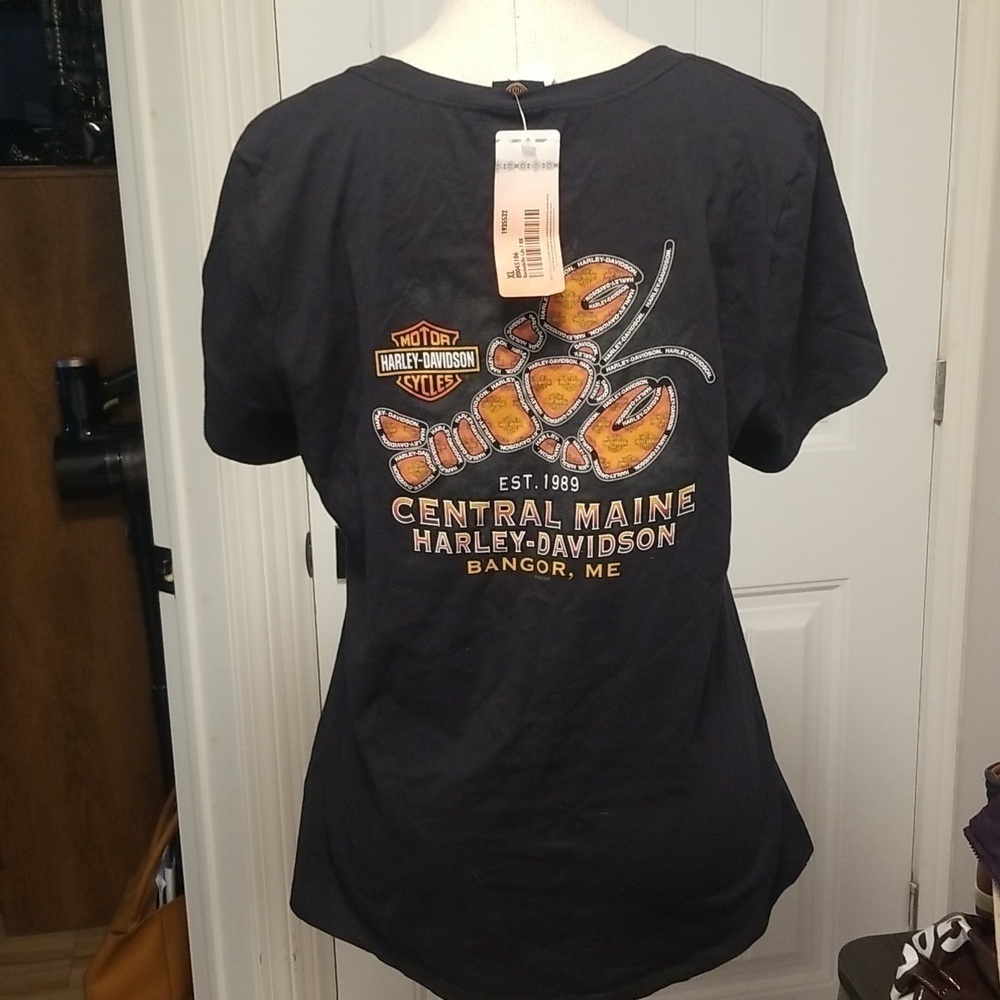 Harley-Davidson NWT Rockabilly Tee Maine Lobster Motif Size  X Large Womens - Picture 3 of 8